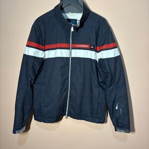 J.Lindeberg Ski Jacket XL – Dermizax EV / Primaloft / RECCO – Navy Red Stripe